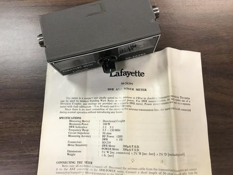 Lafayette Power/SWR w/instructions